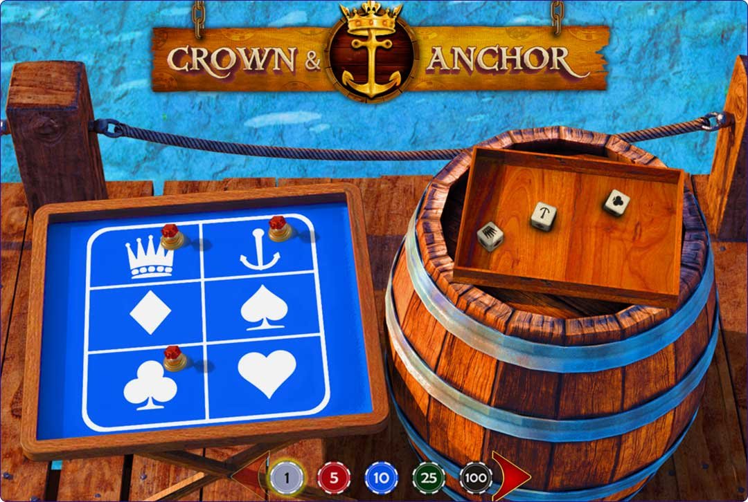 Crown and Anchor Dice