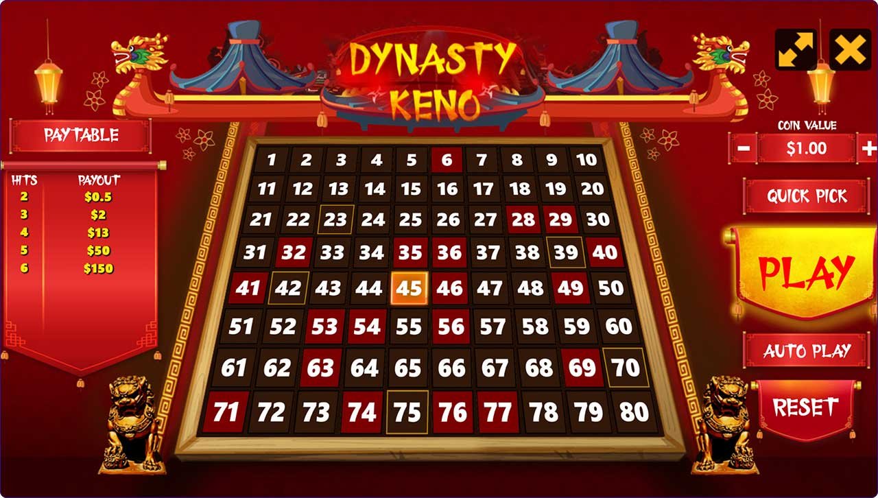 Dynasty Keno 80 Ball